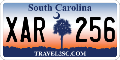 SC license plate XAR256