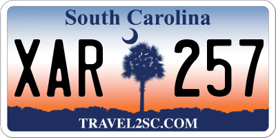 SC license plate XAR257