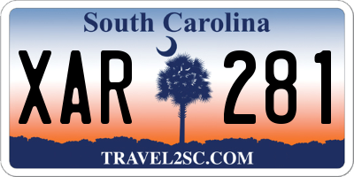 SC license plate XAR281