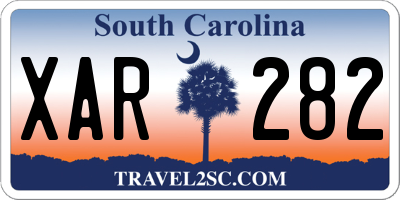 SC license plate XAR282