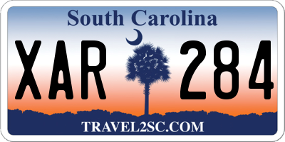 SC license plate XAR284