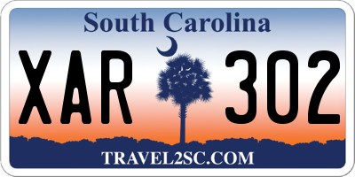 SC license plate XAR302