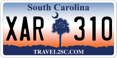 SC license plate XAR310
