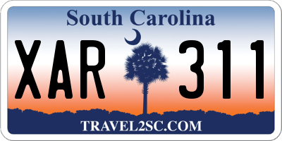 SC license plate XAR311