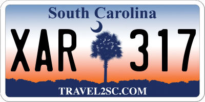 SC license plate XAR317