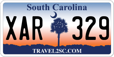 SC license plate XAR329
