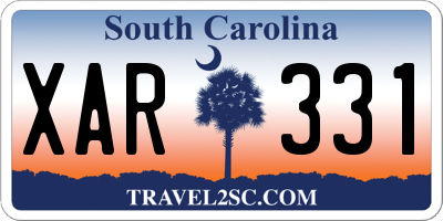 SC license plate XAR331