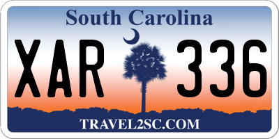 SC license plate XAR336