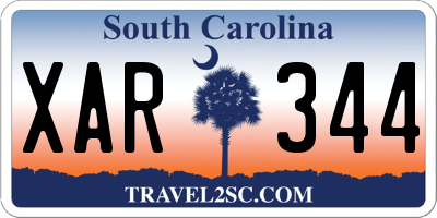 SC license plate XAR344
