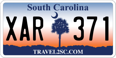SC license plate XAR371