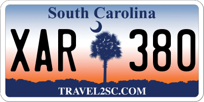 SC license plate XAR380