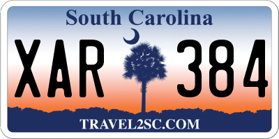 SC license plate XAR384