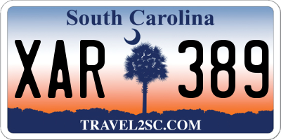 SC license plate XAR389