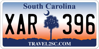 SC license plate XAR396