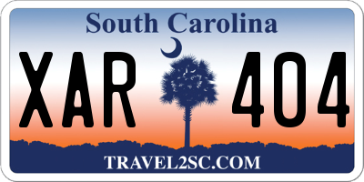 SC license plate XAR404