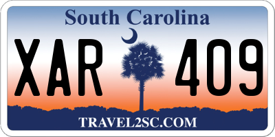 SC license plate XAR409