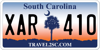 SC license plate XAR410