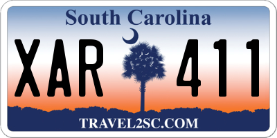 SC license plate XAR411
