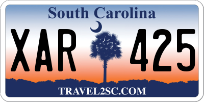 SC license plate XAR425