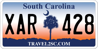 SC license plate XAR428