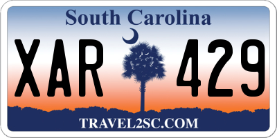 SC license plate XAR429