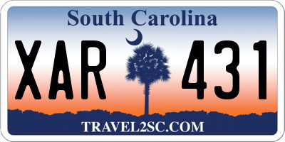 SC license plate XAR431