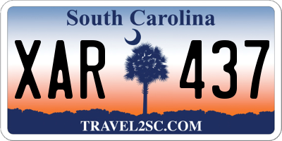 SC license plate XAR437