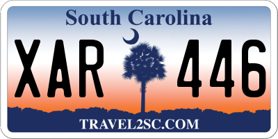 SC license plate XAR446