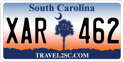 SC license plate XAR462