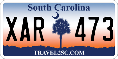 SC license plate XAR473