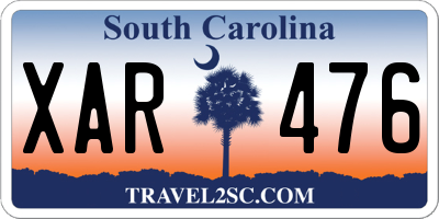 SC license plate XAR476