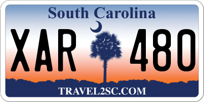 SC license plate XAR480
