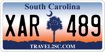 SC license plate XAR489