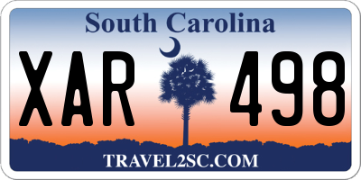 SC license plate XAR498