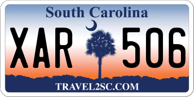 SC license plate XAR506
