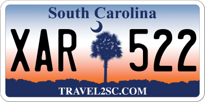 SC license plate XAR522