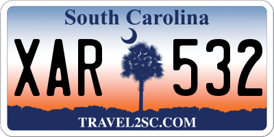 SC license plate XAR532
