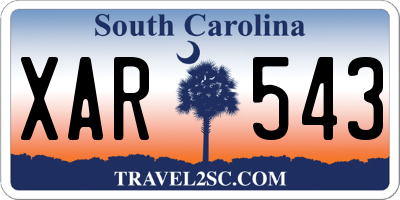 SC license plate XAR543