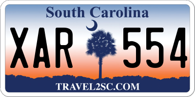 SC license plate XAR554