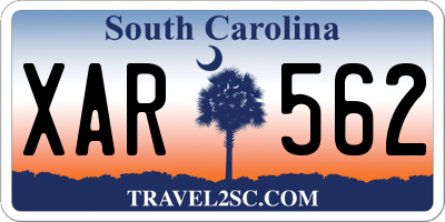 SC license plate XAR562