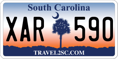 SC license plate XAR590