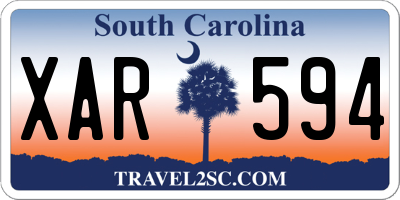 SC license plate XAR594