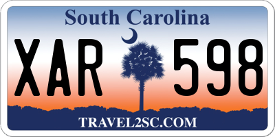 SC license plate XAR598