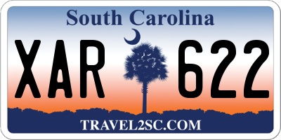 SC license plate XAR622