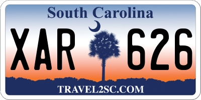 SC license plate XAR626