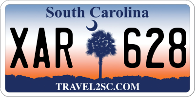 SC license plate XAR628