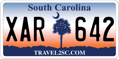 SC license plate XAR642