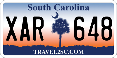 SC license plate XAR648