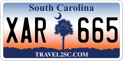 SC license plate XAR665