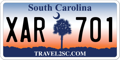 SC license plate XAR701
